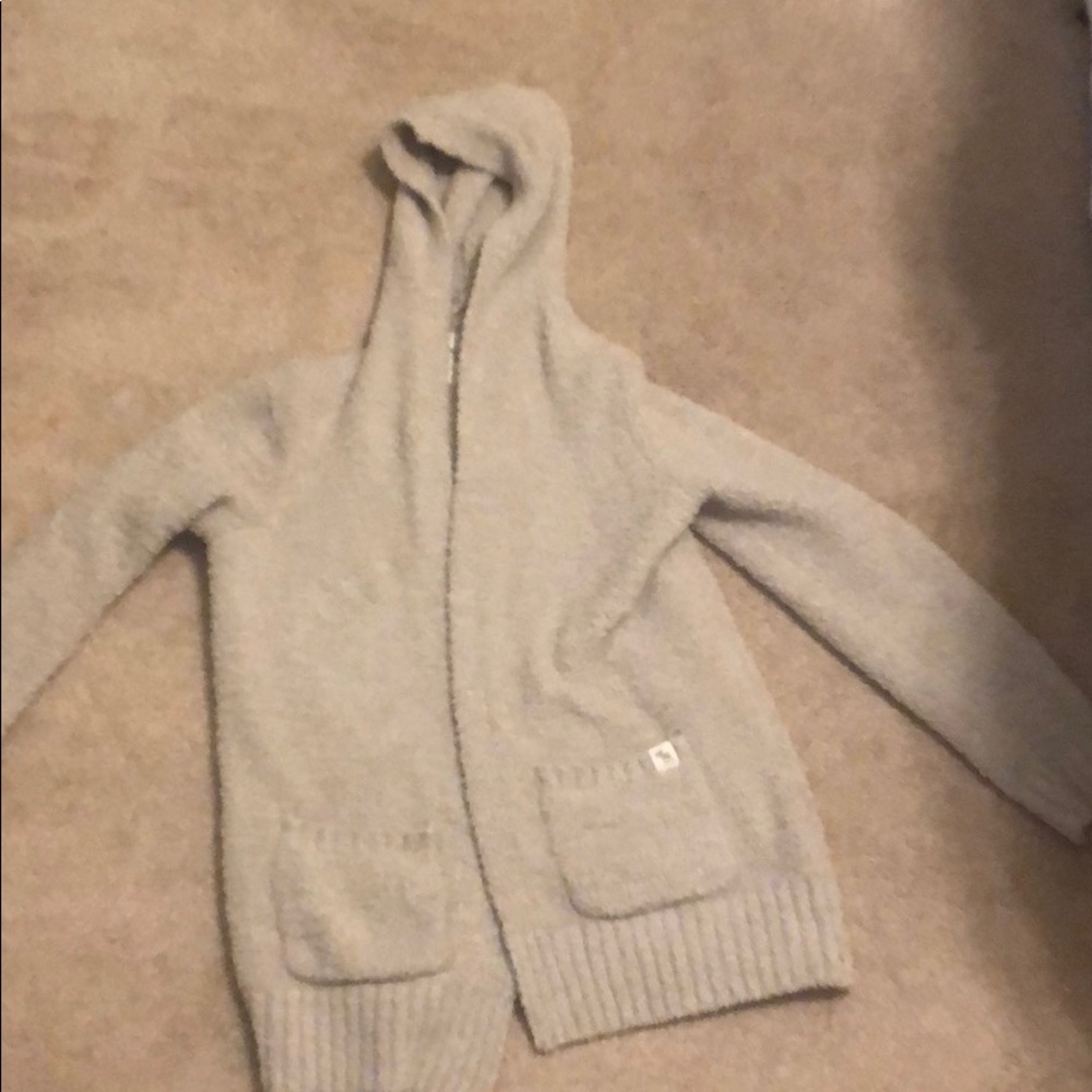 A Abercrombie cream cardigan.